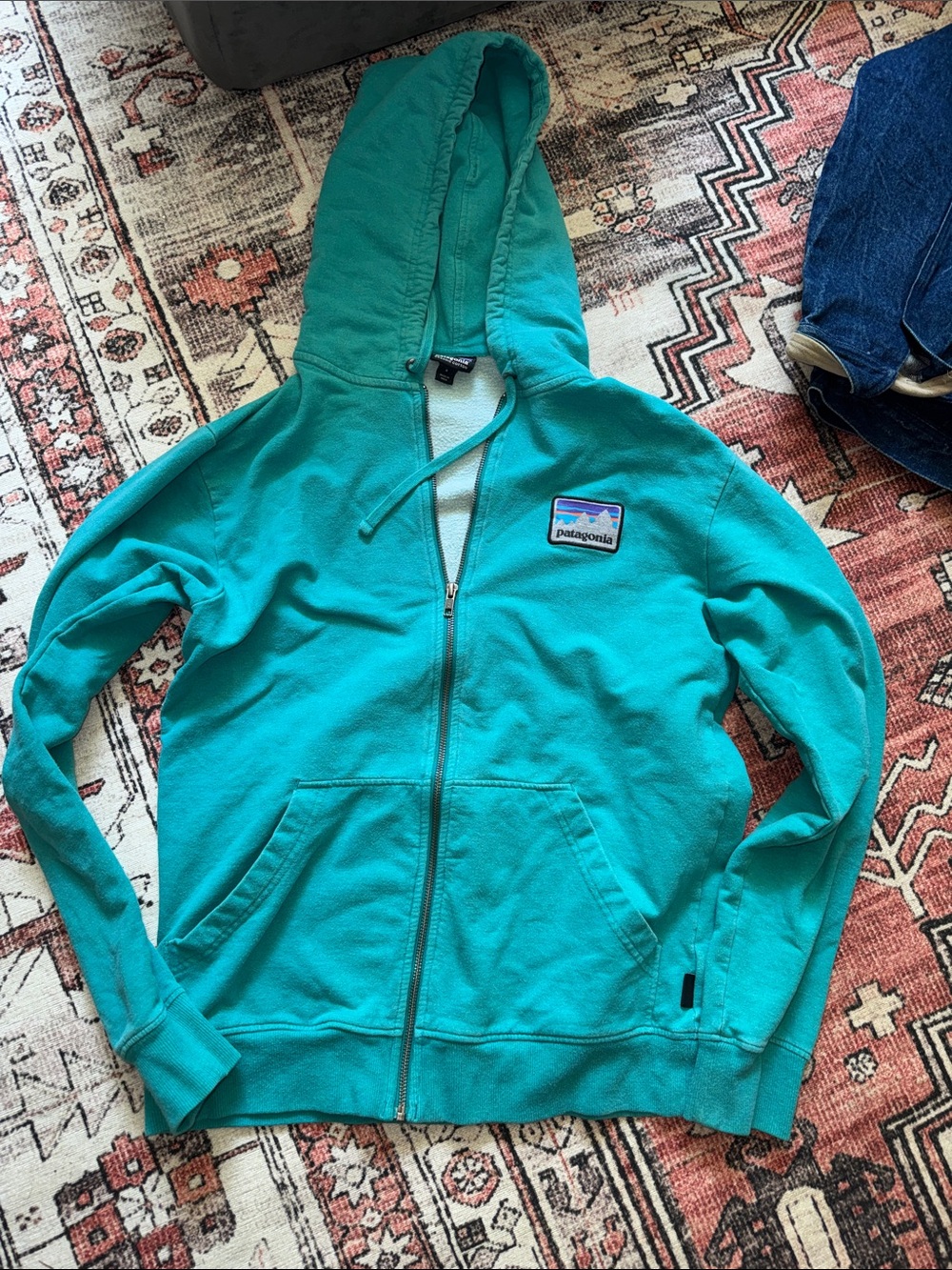 Patagonia Teal Green Full-Zip Hoodie